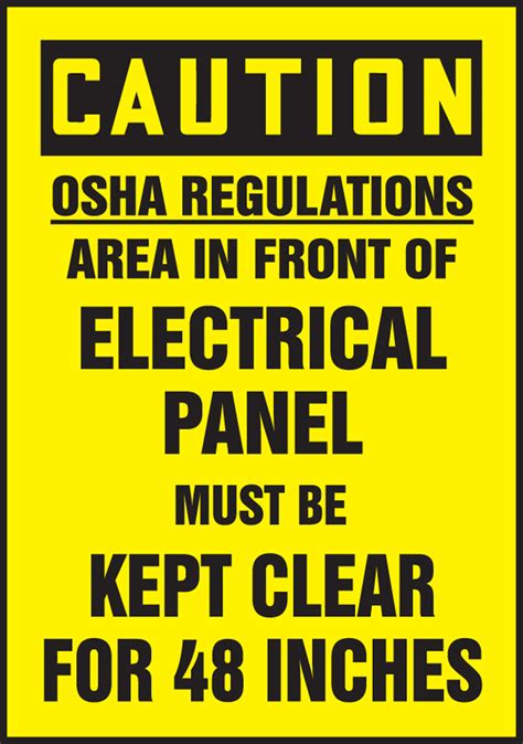 OSHA regulations for electrical panels